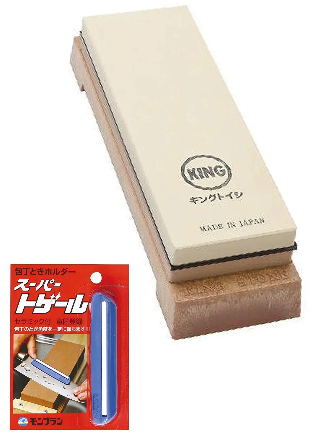 KING KW65 1000//6000 Grit Combination Whetstone with Plastic Base