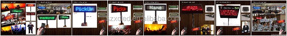 Wholesales 12/24/9-36V LED car message signal cigarette sign lighter power cord display board remote control