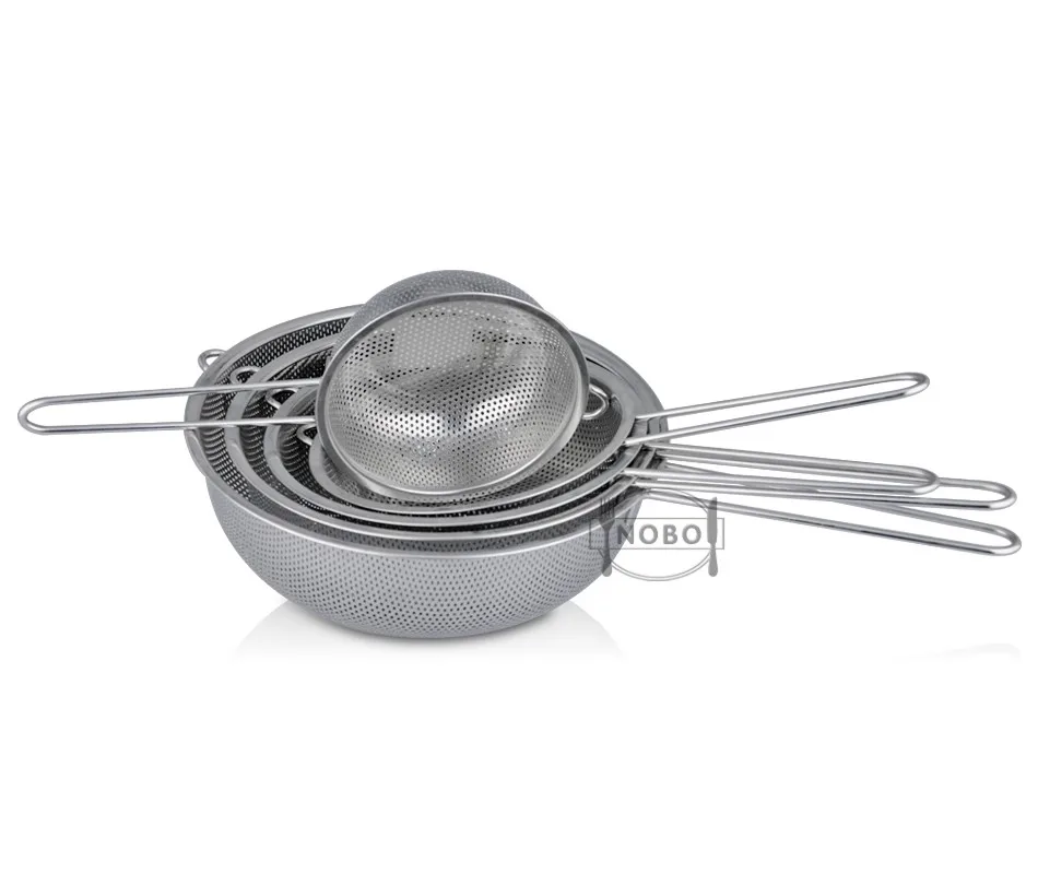 stainless steel colander with long handle