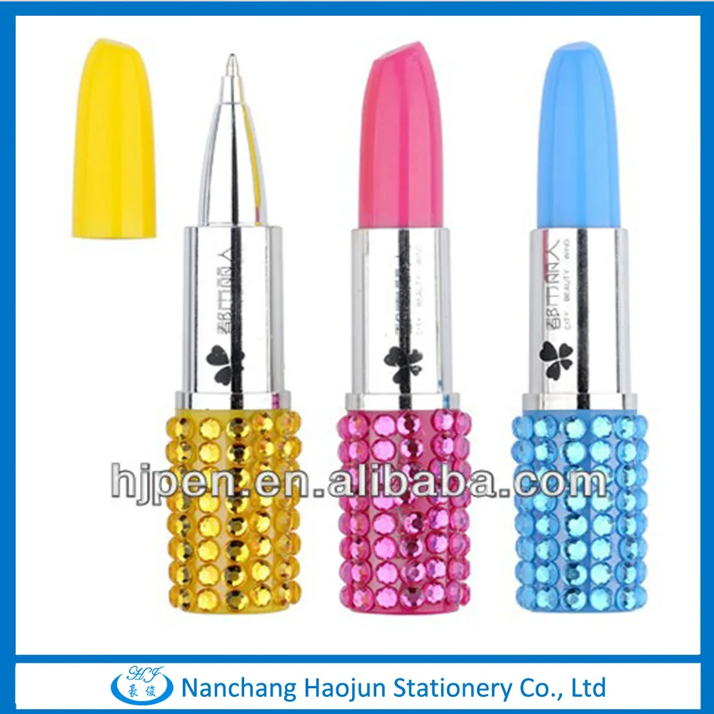 lipstick diamond ball pen 