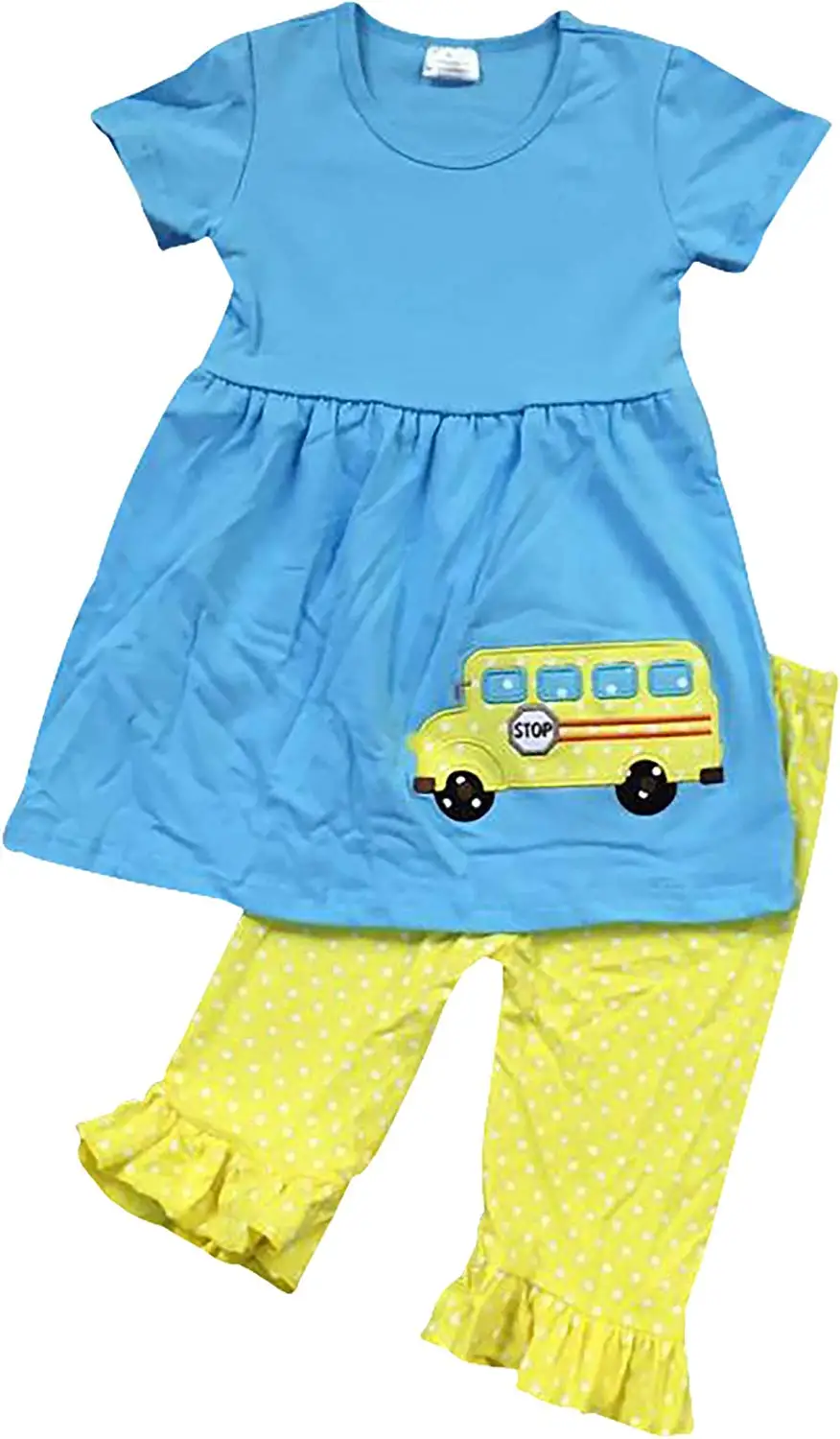 BNY Corner Girl Kids 2 Pieces Baseball T-Shirt Top Short Summer Pants Set 2T-8