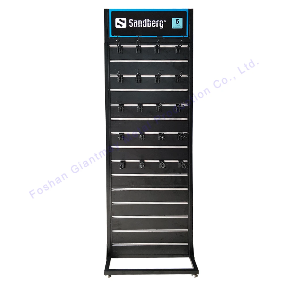 High Quality Metal Cell Phone Case Shop Slatwall Rack For Retail Store