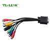 VGA to 6 RCA cable female to female Converter audio cable with MD4 s-video