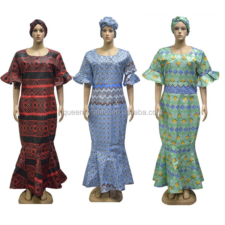 Custom Dress With Headscarf African Traditional Clothing