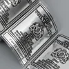 Custom PET Label Sticker Embossed Brand Logo Metal Wine Bottle Label
