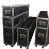 Aluminum dual plasma tv flight case with casters