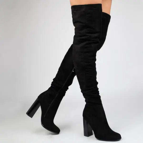long black boots without heel