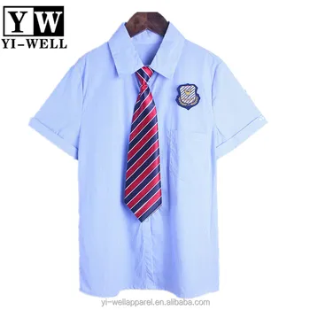 light blue school uniform shirts