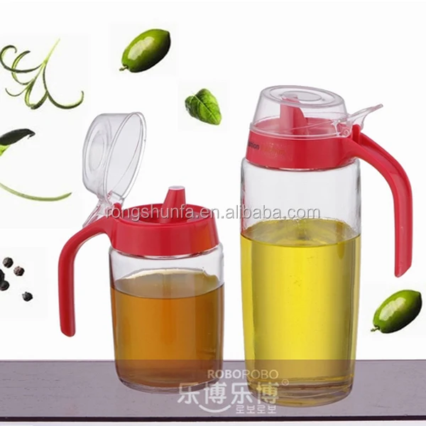 Glass Oil Bottle Oiler Vinegar Sauce Seasoning Pot Container Spice Jar