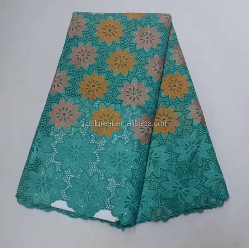 Ag7227 Beautifical Nigerian Dry Lace Embroidery Swiss Lace Fabric Voile