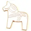 Holder Antique Brass Name 3D Flower Animal Metal Badge