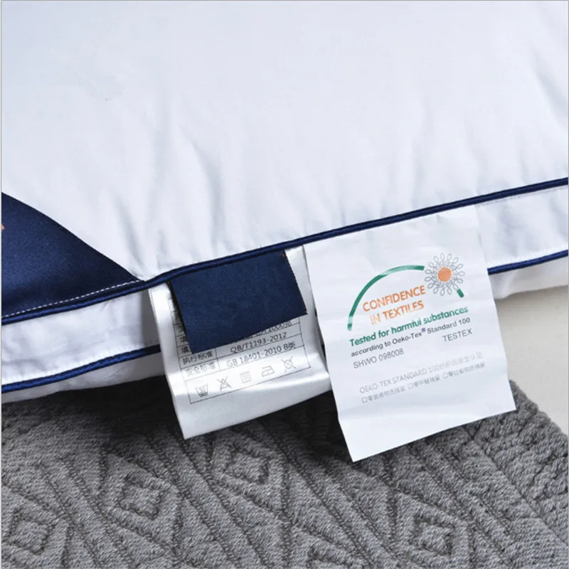 Five-star Hotel Single Comfortable and Healthy Pure Cotton Down and Feather  Pillow