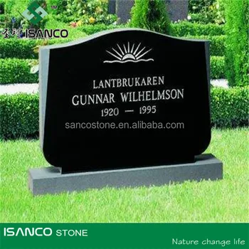 black gravestone