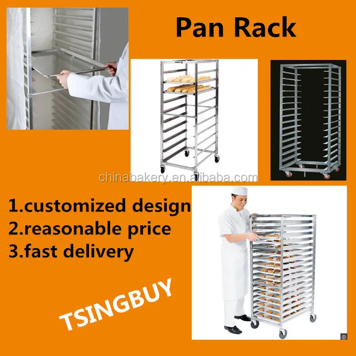 Wholesale Stainless Steel Commercial Bakers Rack For Oven Bun Pan With Heatresistant Wheels