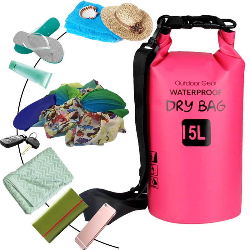 Hot selling fashing waterproof dry bags for swimsuit and documents