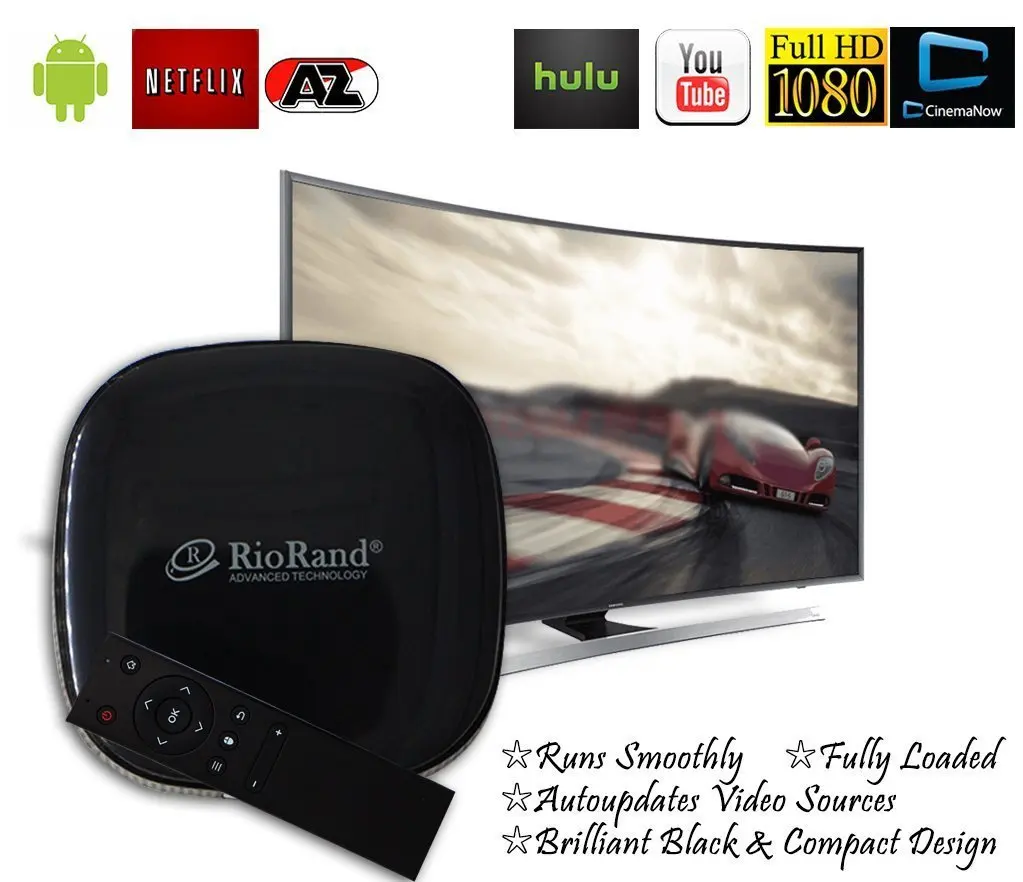 RioRand TV Box and Streaming Media Player including a HDMI Cable and OTA Online Update Supported