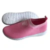 Latest Design Stylish Durable Cheap Fly Knit Casual Women Flat Shoes With Logo Design