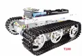 ESP8266 tracked robot chassis Tank toy car Wireless WiFi T100 aluminum alloy tank tracked vehicle remote