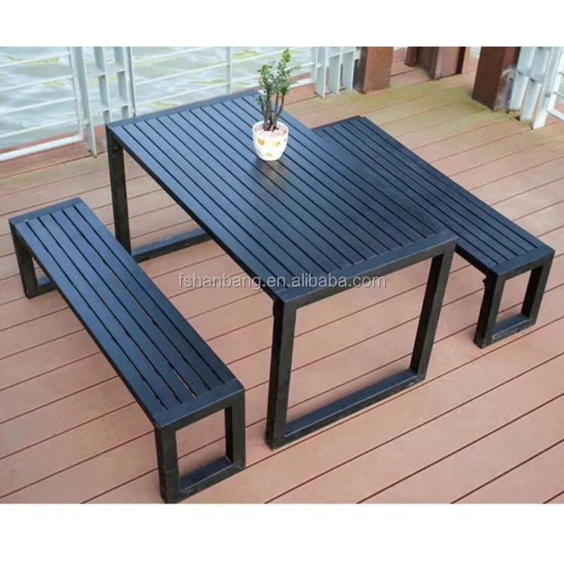 Modern Design Black Aluminum Outdoor Garden Furniture Table Chair