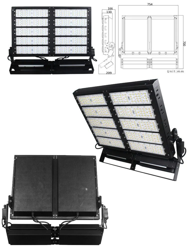 LED High mast lighting sport stadium 1000w led flood light 1000W
