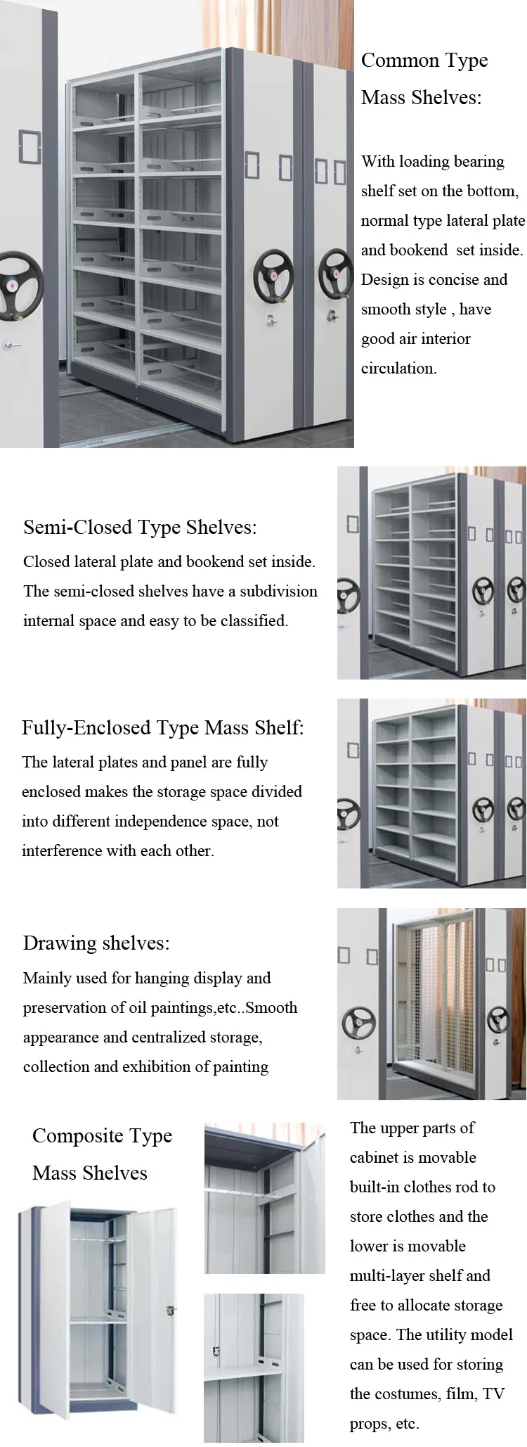 Steel Mobile Library Shelving - Efficient Storage Solutions