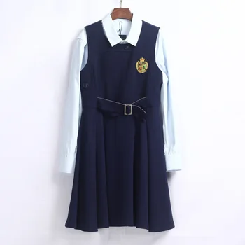 navy pinafore school dress