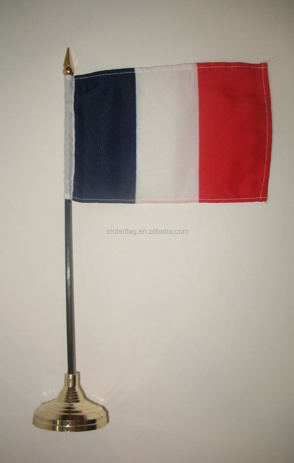 custom polyester france national blue white red flag