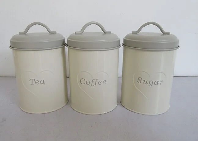 m&s tea coffee sugar canisters