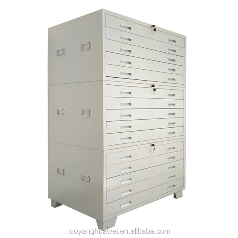 Map Paper Steel Storage Cabinet