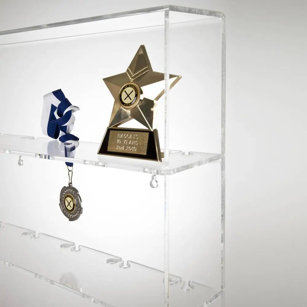 Wall Mounting Premium Perspex Acrylic Medal Display Cabinet Award