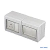 USA Type Electronic IP55 Wall 4 Gang Switch 1 Gang Socket