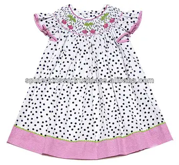 baby girl black and white polka dot dress