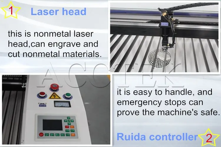 AKJ1390 hot sale AccTek nonmetal material cnc co2 laser cutting machine