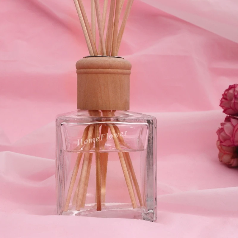 Square Bottle 200ml Fragrance Oil Reed Diffuser With Wooden Cap - Buy ...