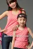 top quality cotton pink tank top for family