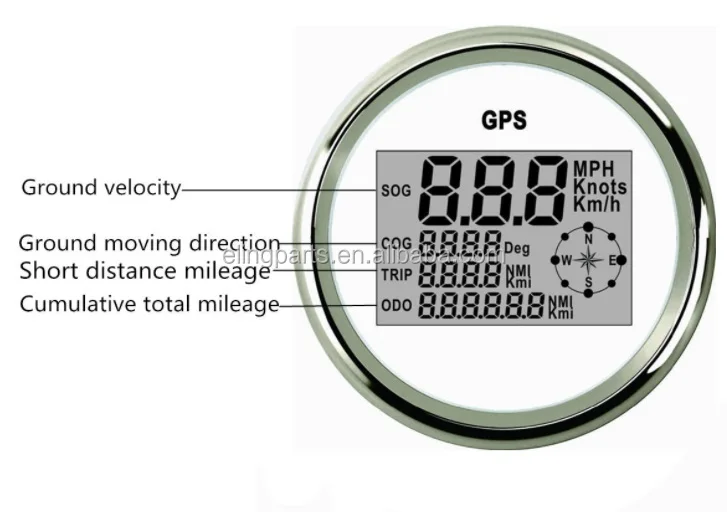 85mm Auto Marine Digital Gps Speedometer Odometer 0