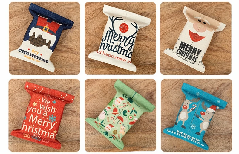 Full version Christmas printing ins style original design home garden household tablecloth linen tissue box