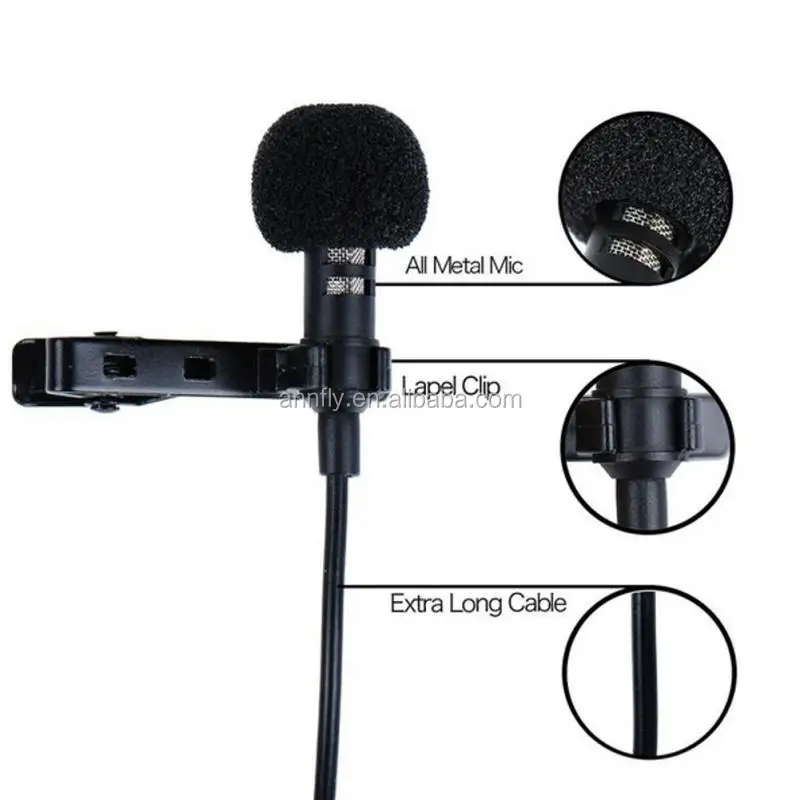 35mm Filaire Clip Sur Mini Revers Mini Micro Casque Pour Téléphone