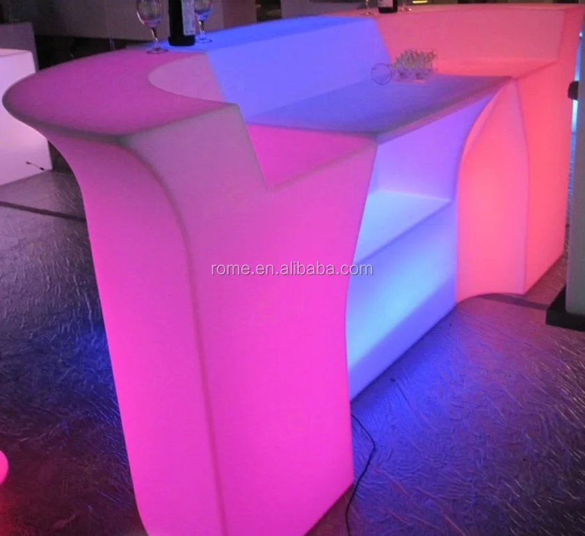 Led Bar Counter Outdoor Furniture/ Lighted Bar Counter With 16 Colors