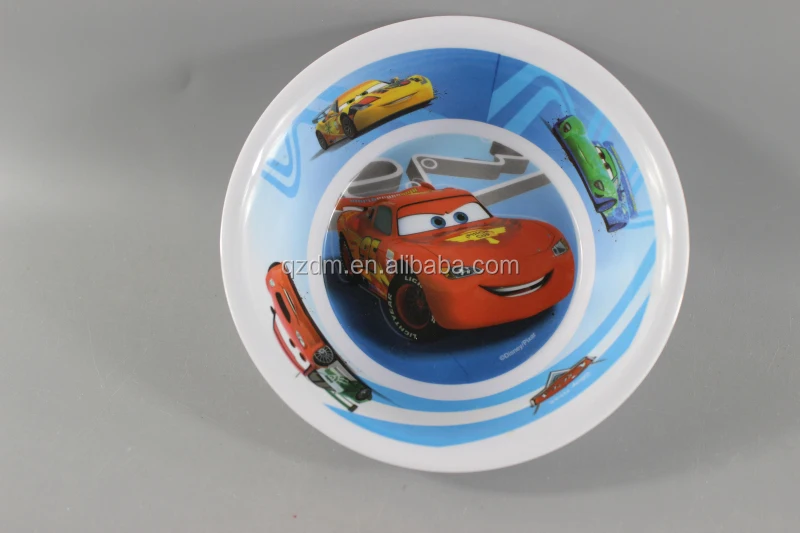 100% melamine kids small bowl cars print