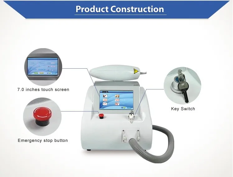 portable  Nd yag laser beauty machine with skin pigment removal