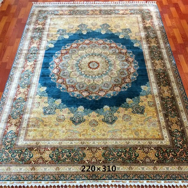 170x240cm Top Quality Handmade Silk Persian Carpets Hand Knotted