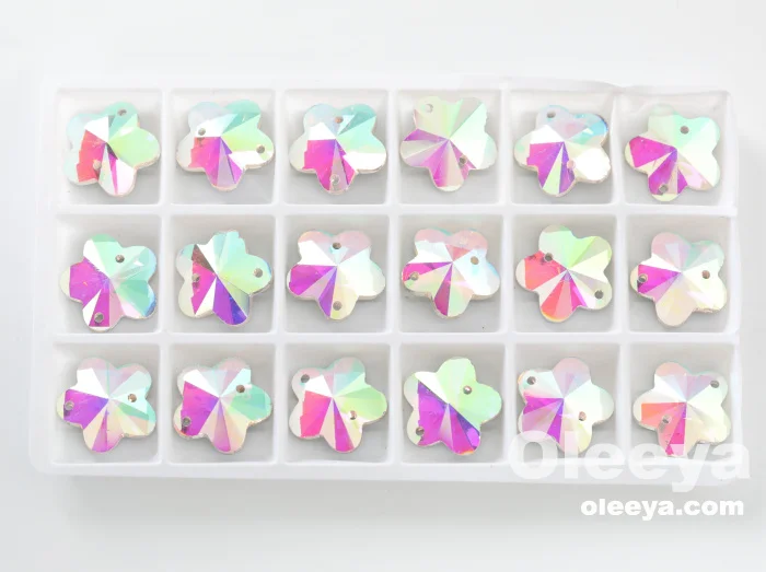 Factory Direct Sale 3A Glass square Crystal ab Flat Back Sew on Rhinestone Sewing on Clothes