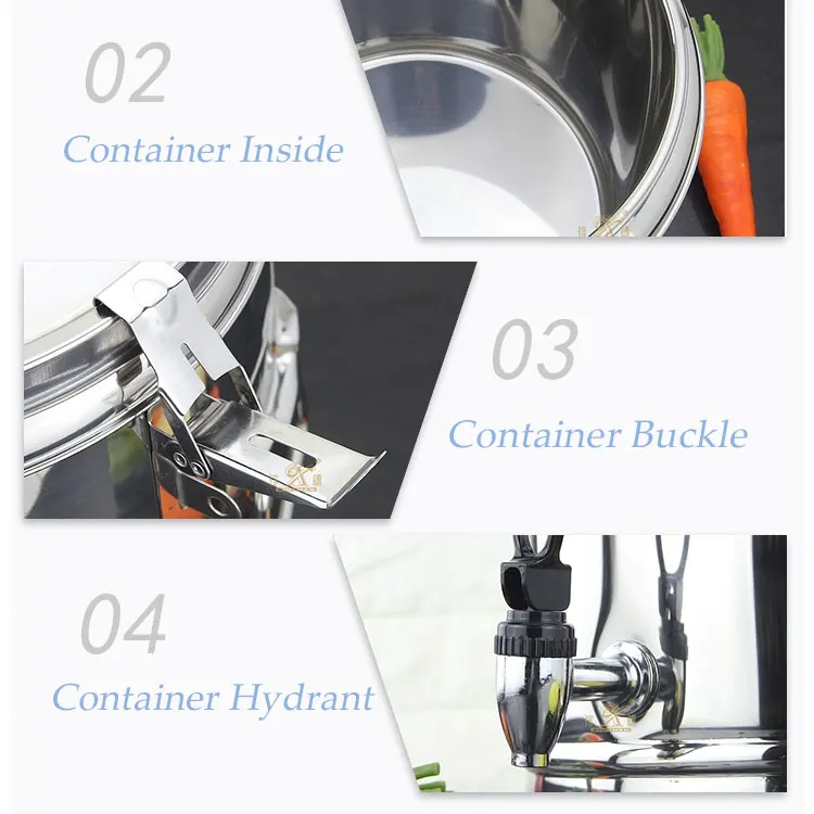 Stainless steel milk tea pail barrel FT-02207