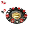 Casino Style Shot Spinning Roulette Drinking Game Set With 2 Balls and 16 Shot Glasses