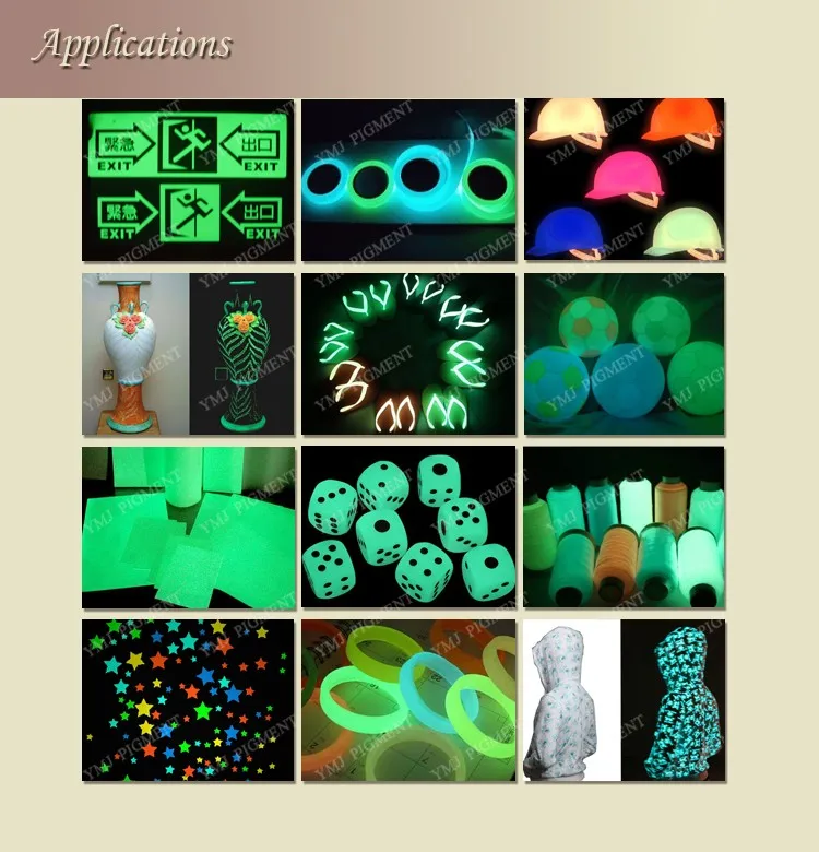 Long Afterglow Dark Glow Photo Luminous Powder Luminescent Powder For