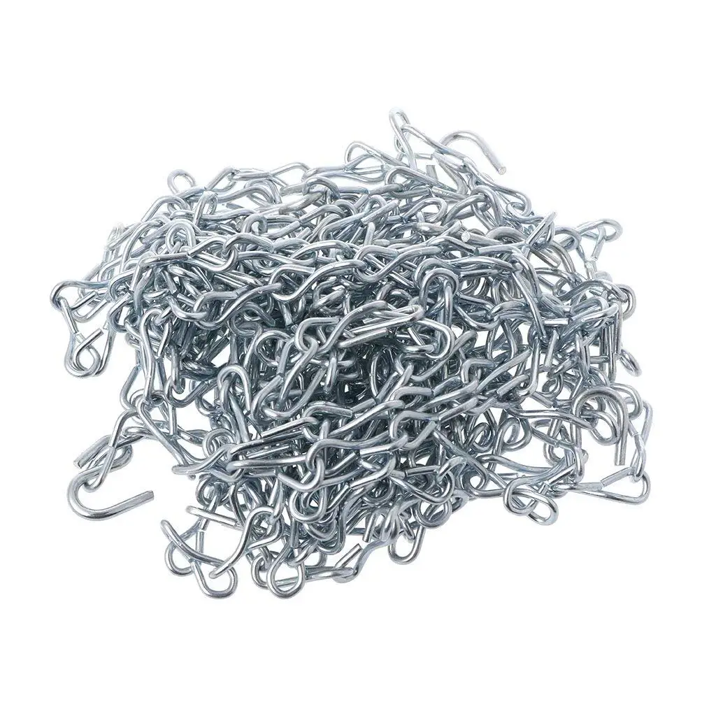 Sue Supply Heavy Duty Metal Chain Basketball Net with 12 Shooks Tighten Hooks Rustproof