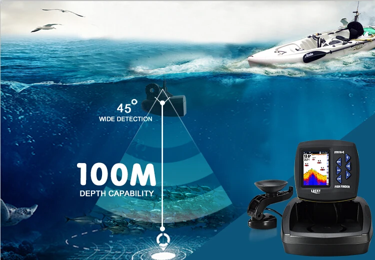 Lucky 180m Marine Echo Sounder Fish Finder For Deep Sea Buy Lucky