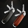 Wholesale expandable compact real Leather key smart key holder
