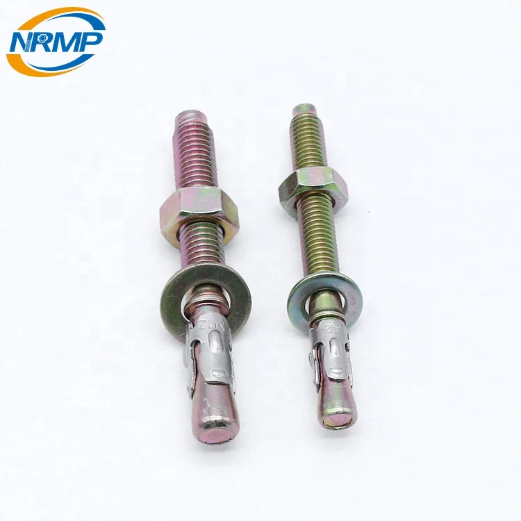 
Yellow zinc plated carbon steel pc strand ceiling wedge anchor fasteners 